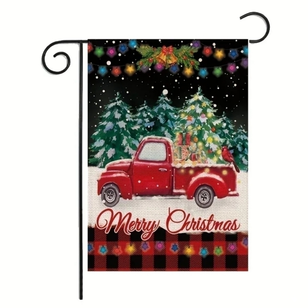 Red Truck Garden Flag